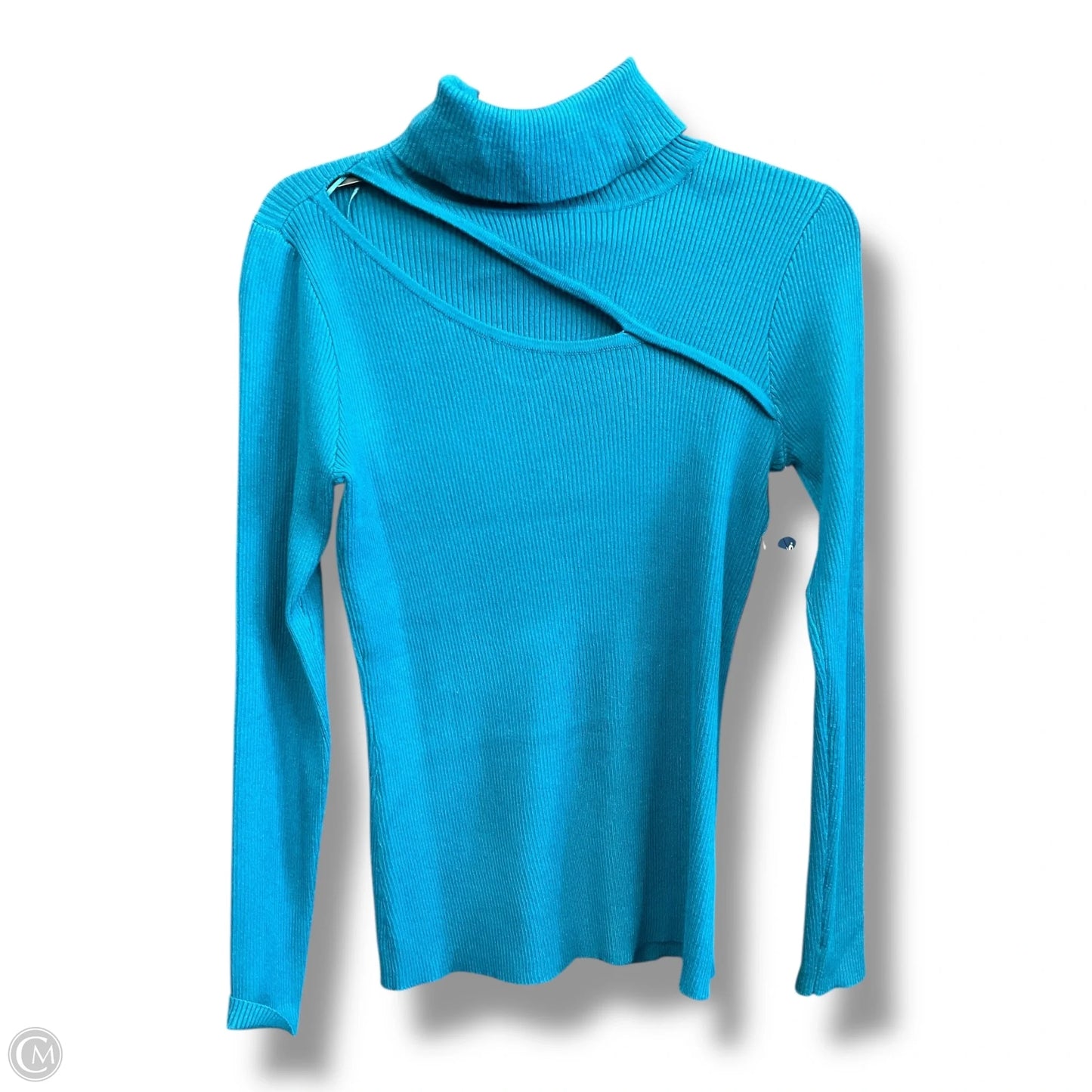 Top Long Sleeve By Cyrus In Teal, Size: S