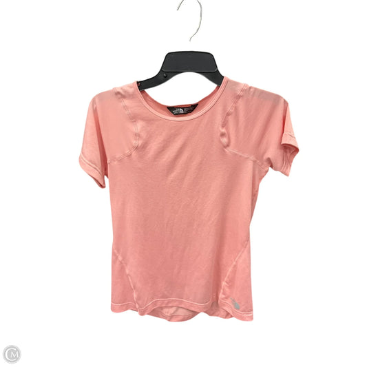 Athletic Top Short Sleeve By The North Face In Peach, Size: S