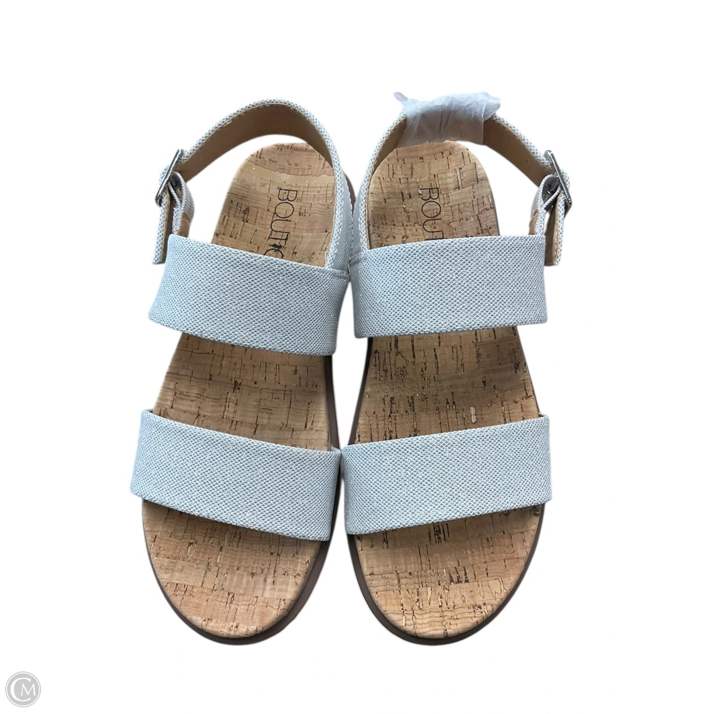 Sandals Flats By Corkys In Silver & Tan, Size: 8