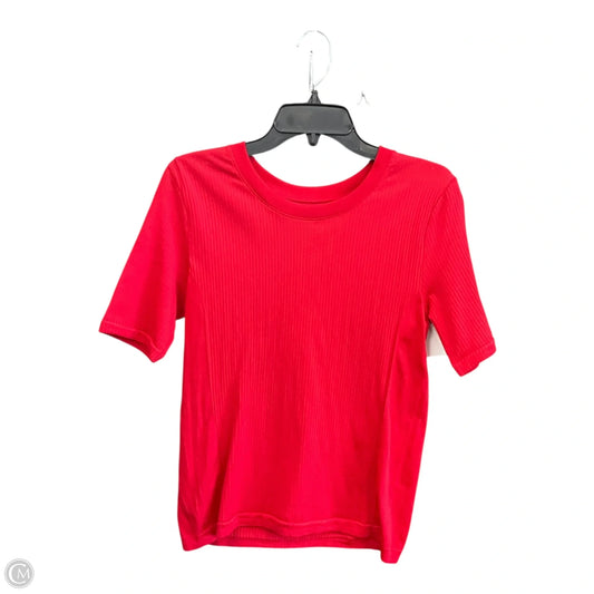 Athletic Top Short Sleeve By Athleta In Red, Size: M