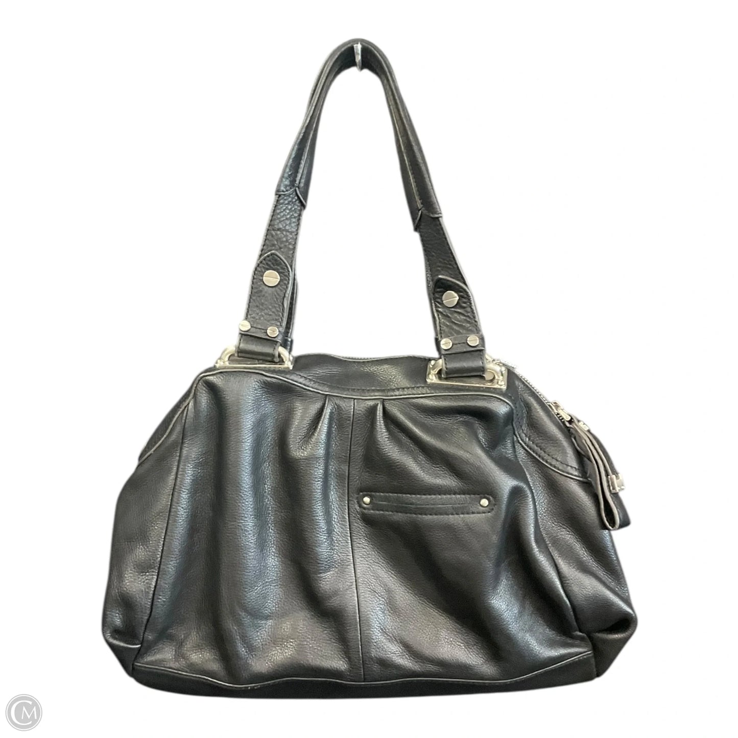 Handbag Leather By Makowsky, Size: Medium