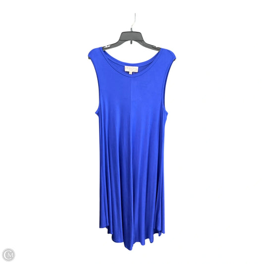 Dress Casual Midi By Philosophy In Blue, Size: 1x