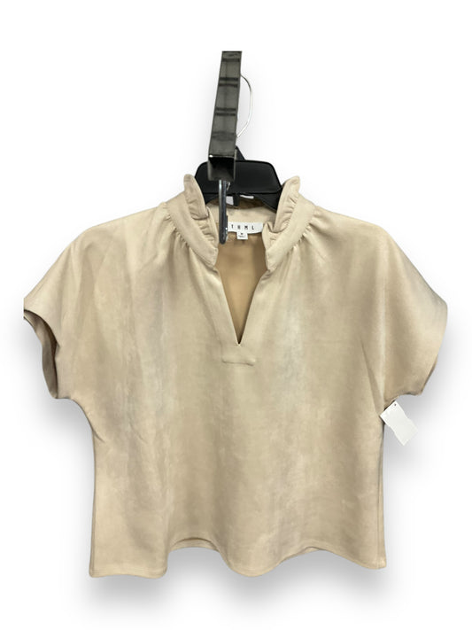 Top Short Sleeve By Thml In Beige, Size: M