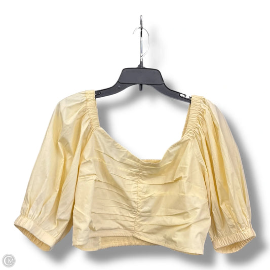 Top Long Sleeve By Abercrombie And Fitch In Yellow, Size: L