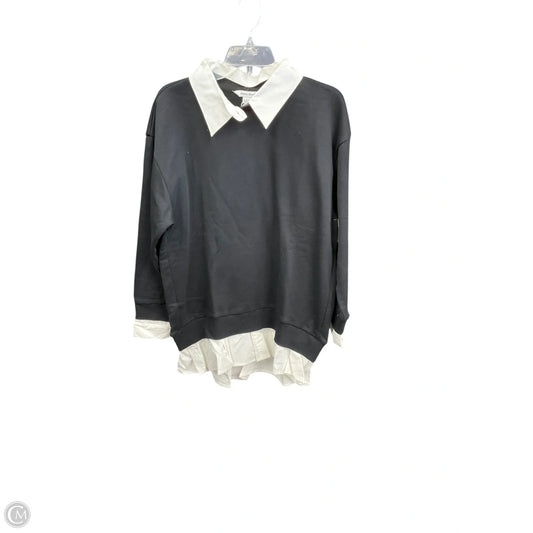 Top Long Sleeve By Clothes Mentor In Black & White, Size: M