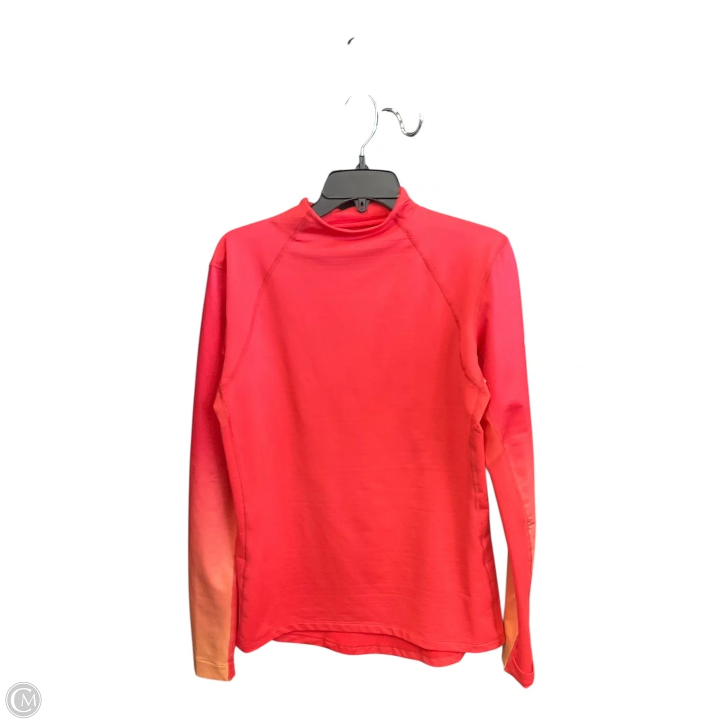Athletic Top Long Sleeve Collar By Nike Apparel In Coral, Size: Xl