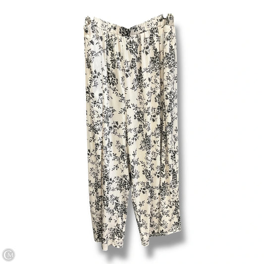 Pants Wide Leg By Clothes Mentor In Black & Cream, Size: 4x
