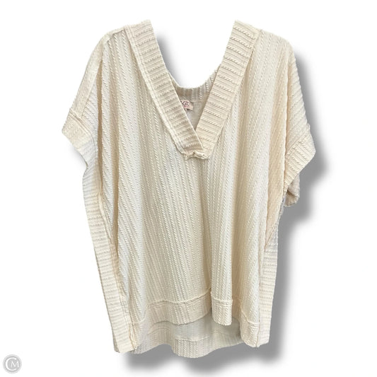 Top Short Sleeve By Gigio In Ivory, Size: 2x