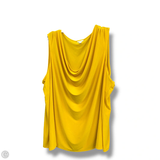Top Sleeveless By Clothes Mentor In Yellow, Size: 3x
