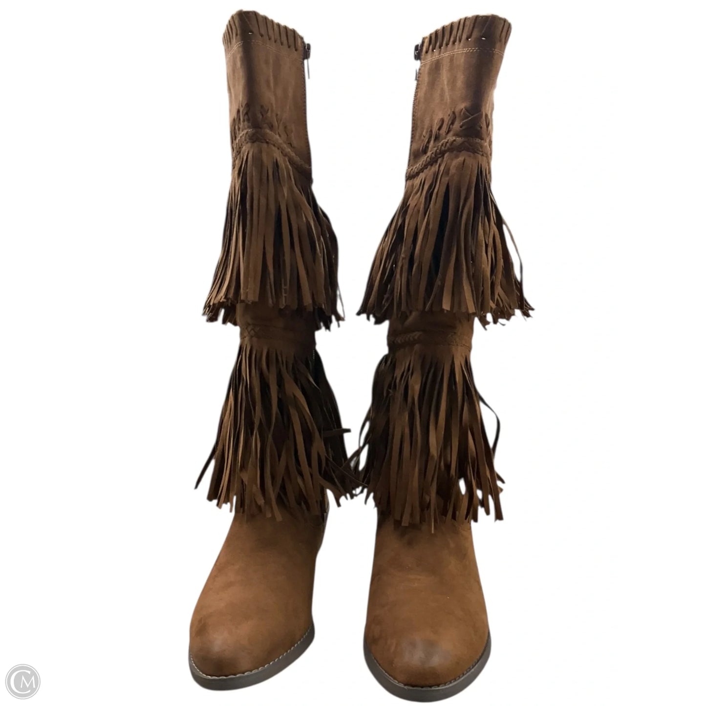 Boots Knee Flats By Not Rated In Brown, Size: 11