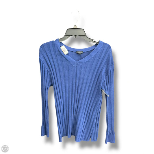 Top Long Sleeve By Talbots In Blue, Size: L