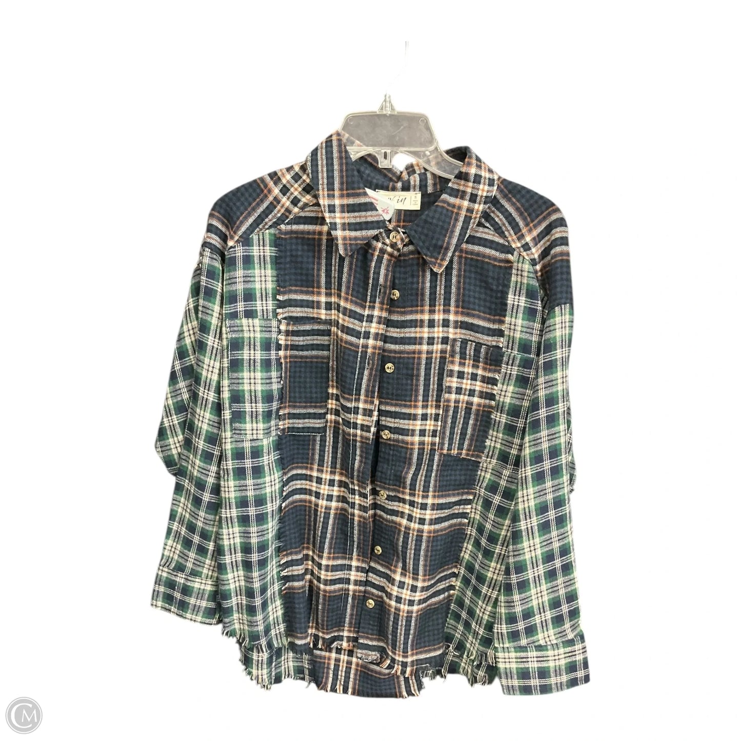 Blouse Long Sleeve By New In In Multi-colored, Size: S