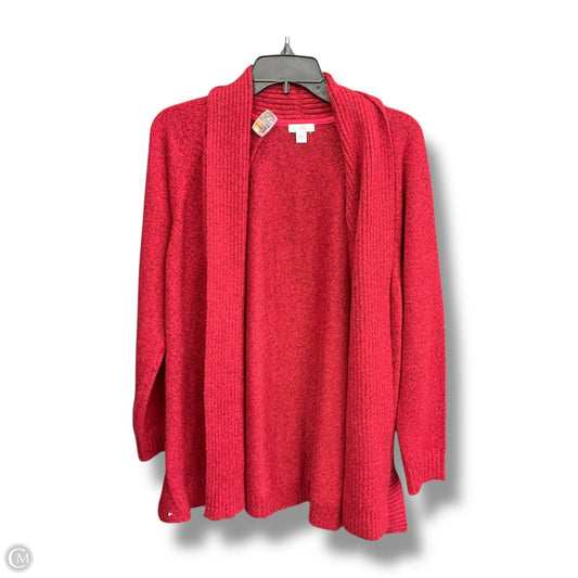 Sweater Cardigan By J. Jill In Red, Size: S