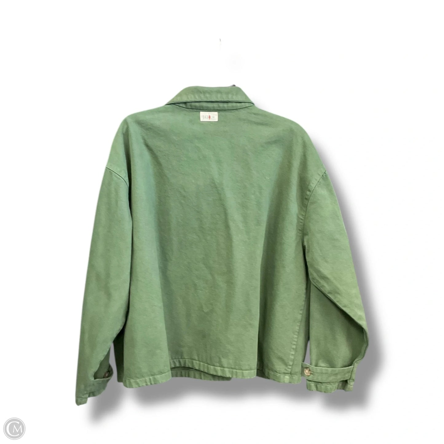 Jacket Denim By J. Crew In Green Denim, Size: L