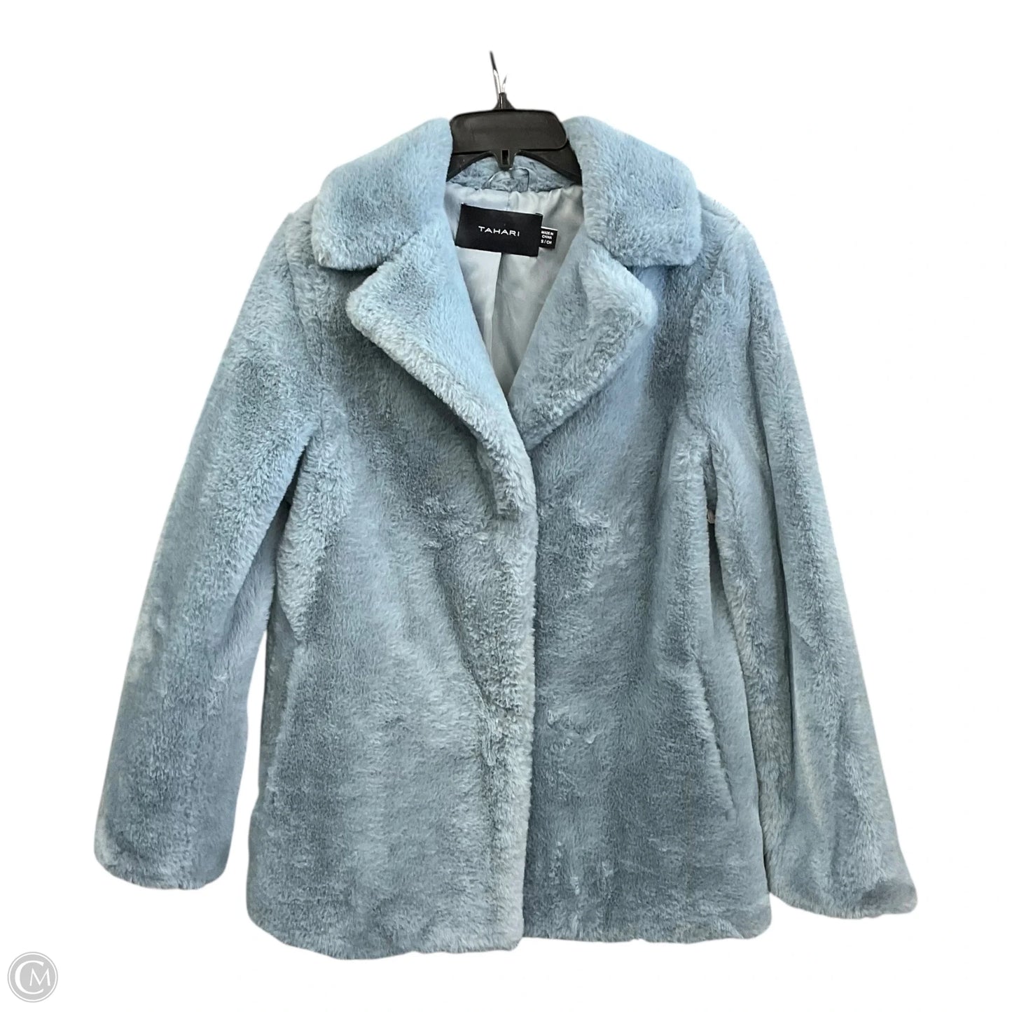 Coat Faux Fur & Sherpa By T Tahari In Grey, Size: S