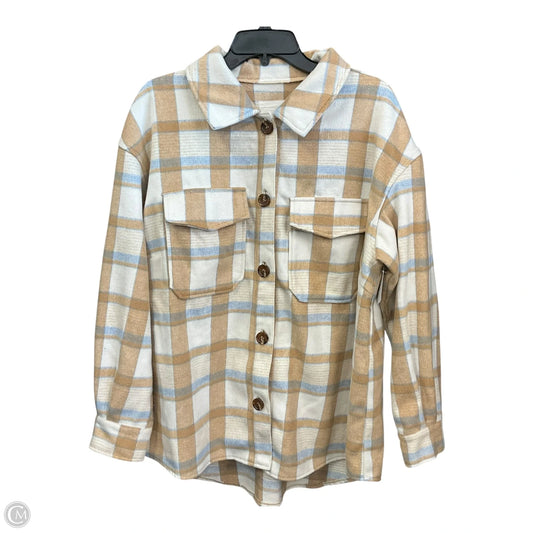 Jacket Shirt By Avec Les Filles In Checkered Pattern, Size: Xl