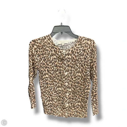 Cardigan By Loft In Animal Print, Size: S