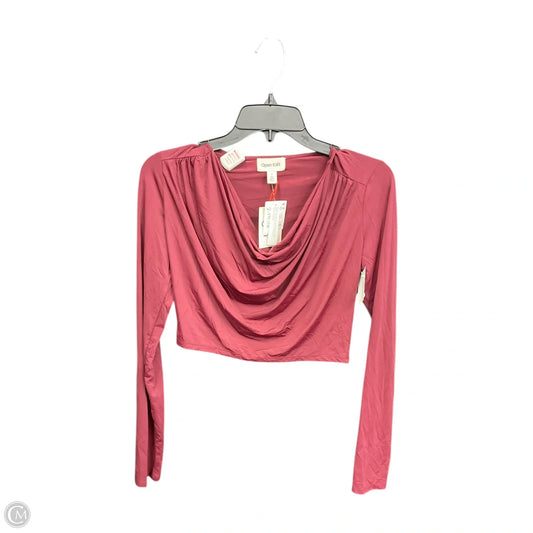 Top Long Sleeve By Open Edit In Red, Size: S