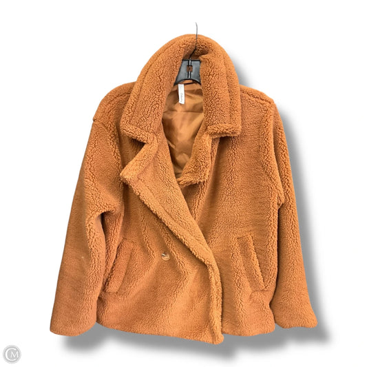 Jacket Faux Fur & Sherpa By Clothes Mentor In Brown, Size: S
