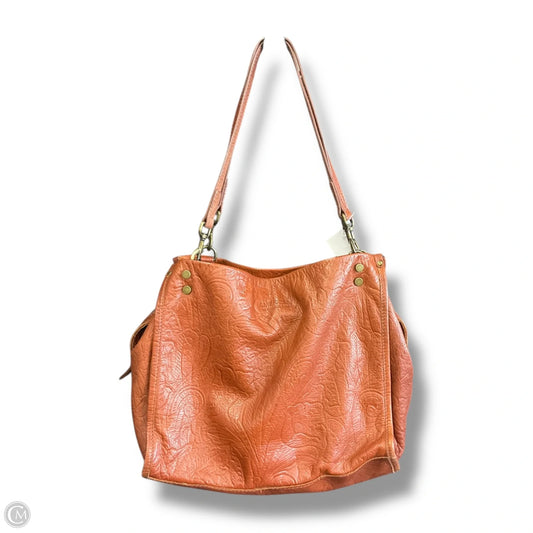 Handbag Leather By American, Size: Medium
