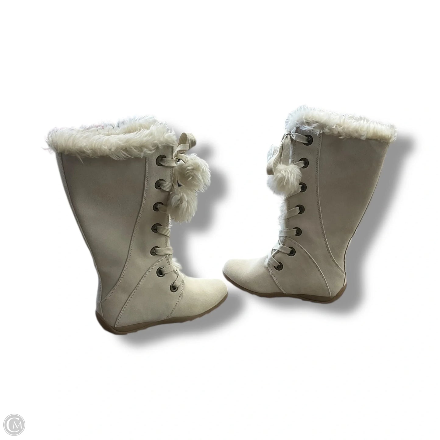 Boots Snow By Sporto In Cream, Size: 6.5