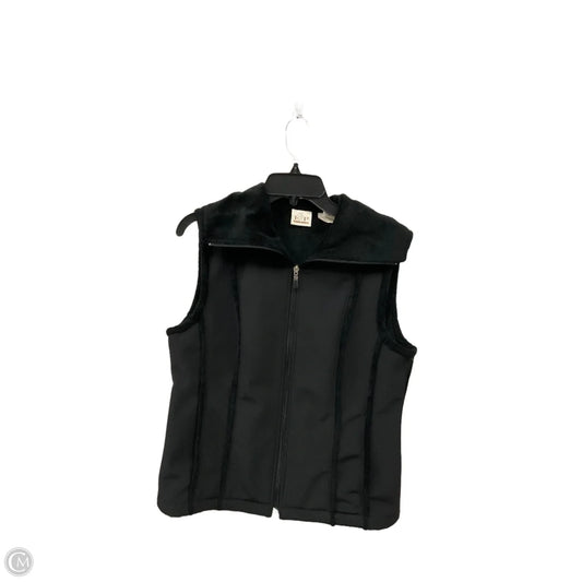Vest Faux Fur & Sherpa By Clothes Mentor In Black, Size: M