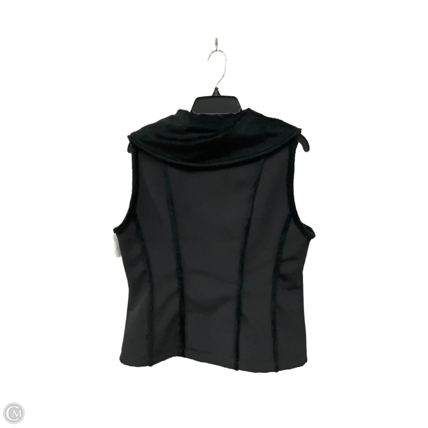 Vest Faux Fur & Sherpa By Clothes Mentor In Black, Size: M