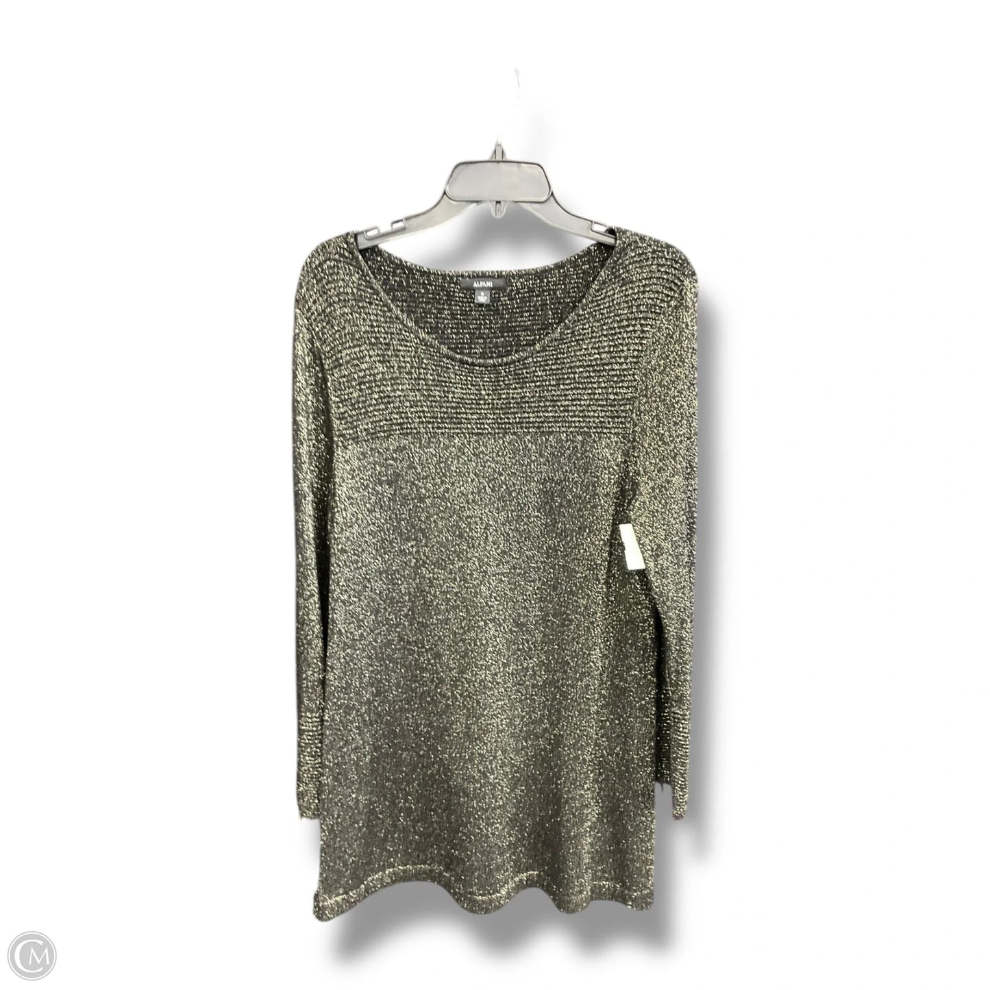 Top Long Sleeve By Alfani In Black & Gold, Size: M