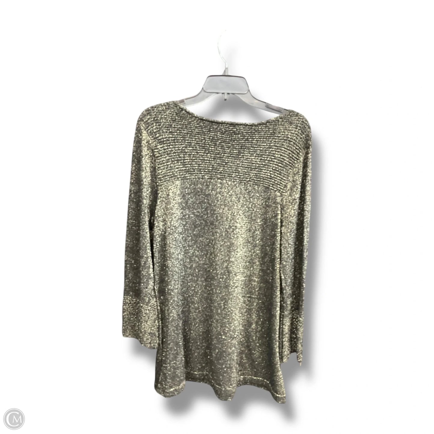 Top Long Sleeve By Alfani In Black & Gold, Size: M