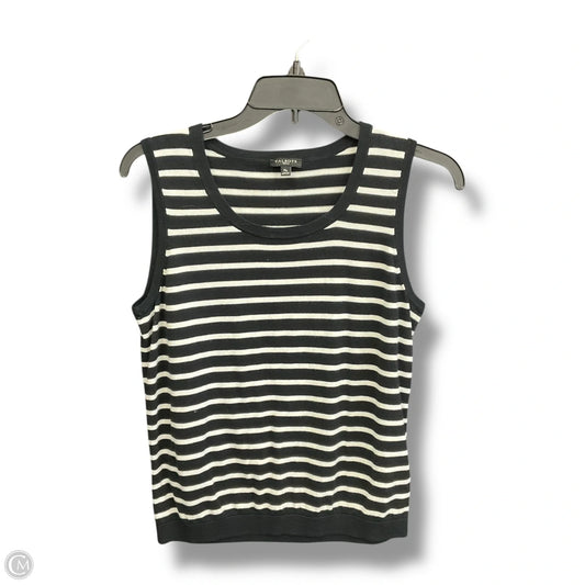 Top Sleeveless By Talbots In Striped Pattern, Size: Mp