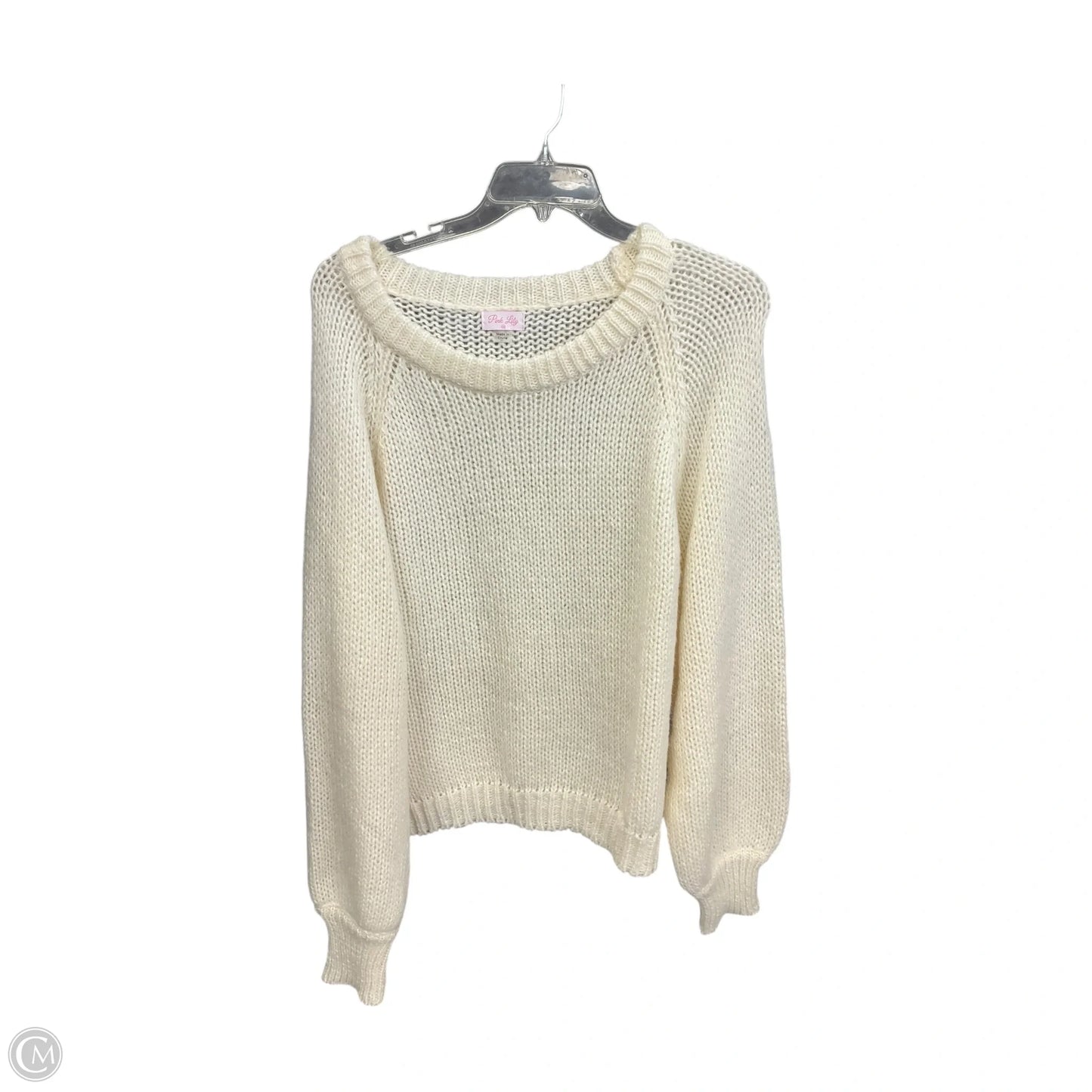 Sweater By Pink Lily In Cream, Size: Xl