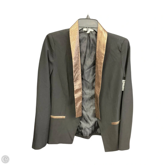 Blazer By Clothes Mentor In Black & Gold, Size: S