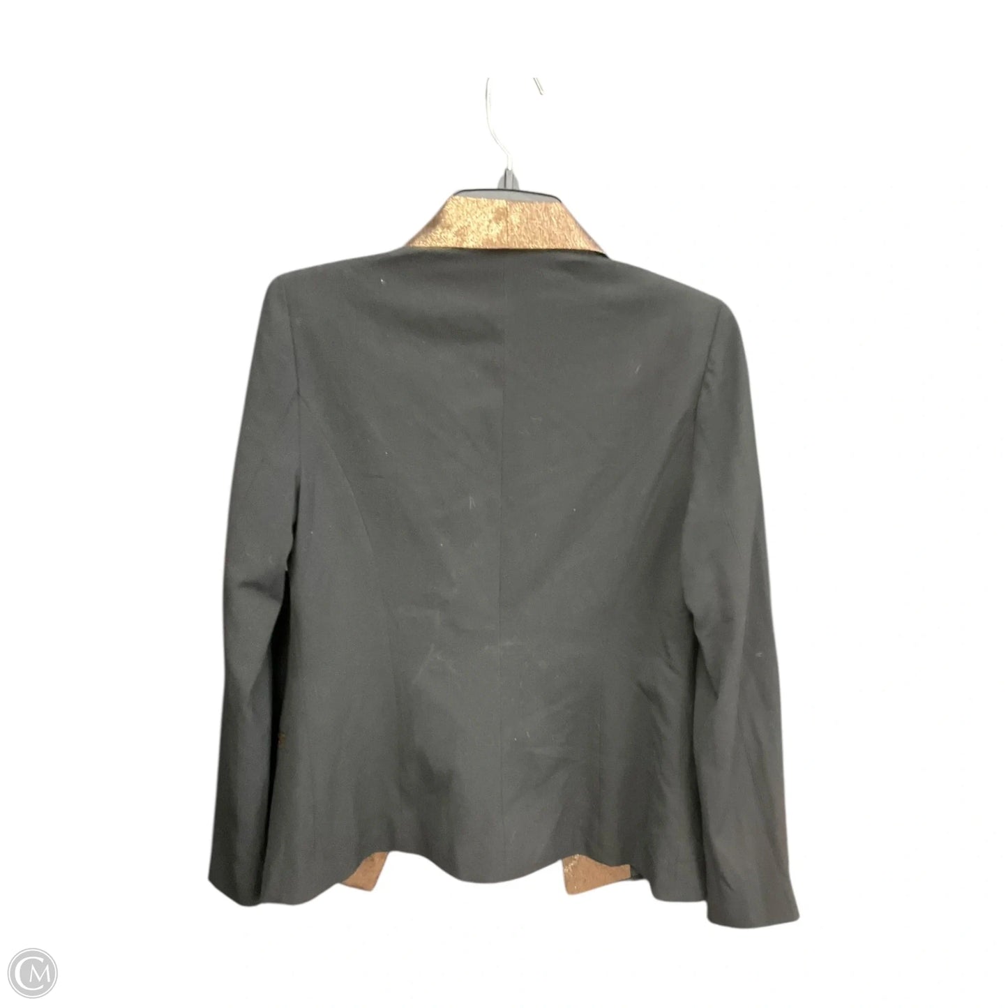 Blazer By Clothes Mentor In Black & Gold, Size: S