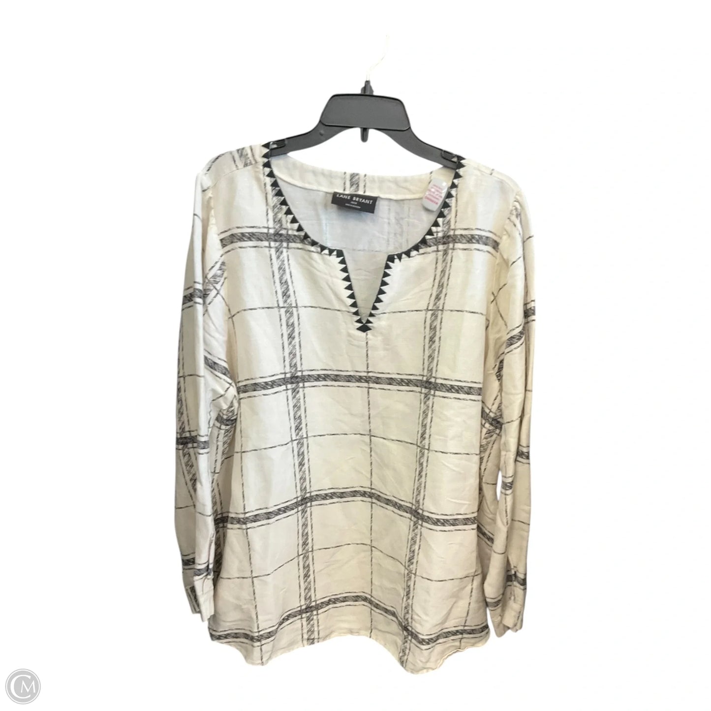 Top Long Sleeve By Lane Bryant In Beige, Size: 1x