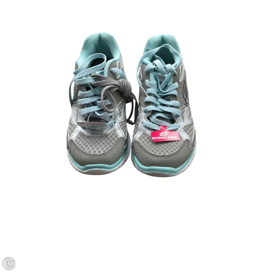 Shoes Athletic By Skechers In Blue & Grey, Size: 6