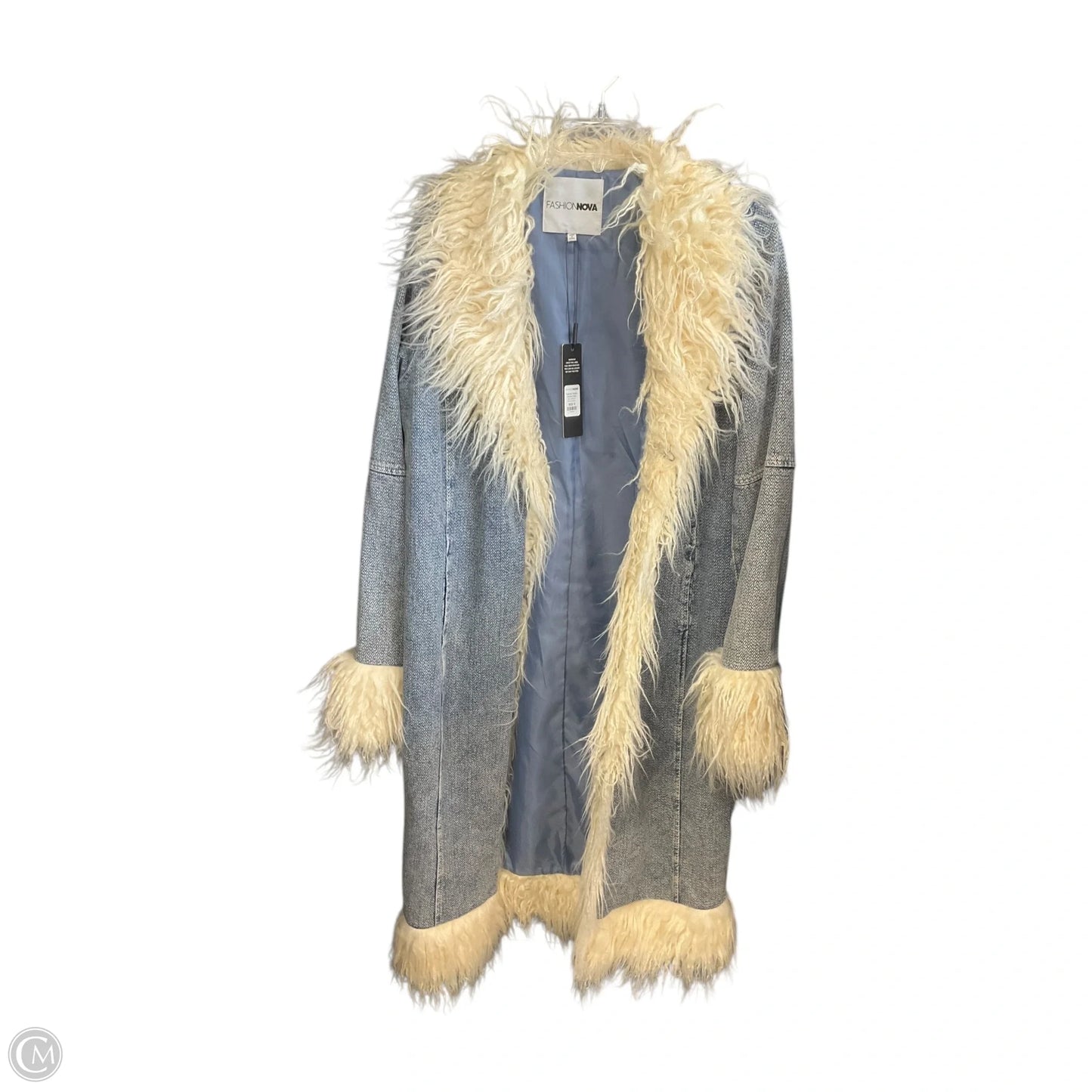 Jacket Denim By Fashion Nova In Blue Denim, Size: S