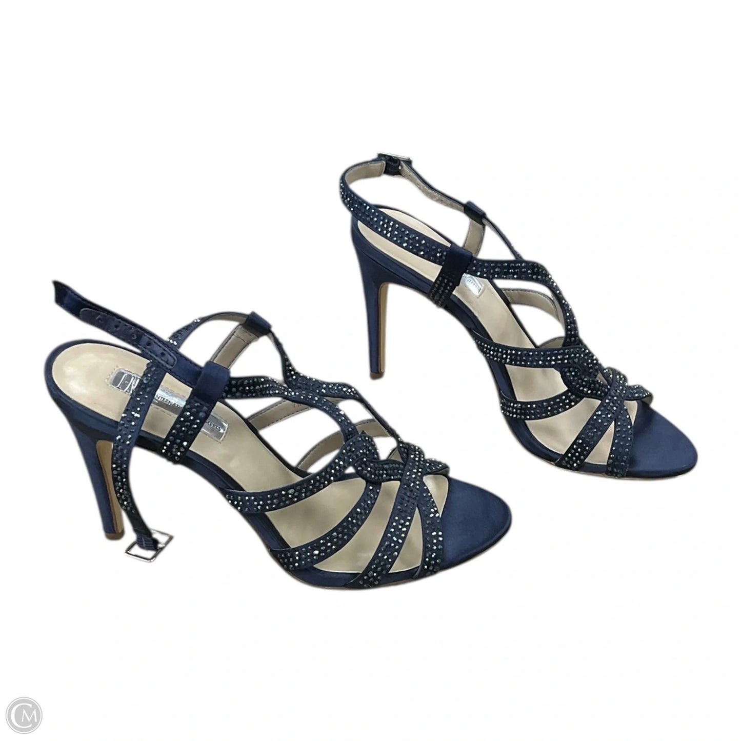 Sandals Heels Stiletto By Inc In Navy, Size: 7.5