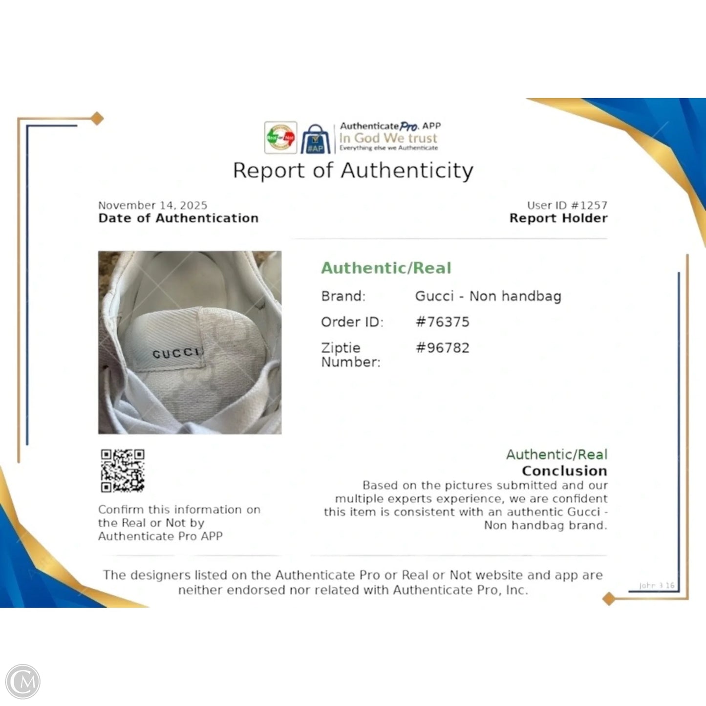 Shoes Luxury Designer By Gucci In White, Size: 5.5