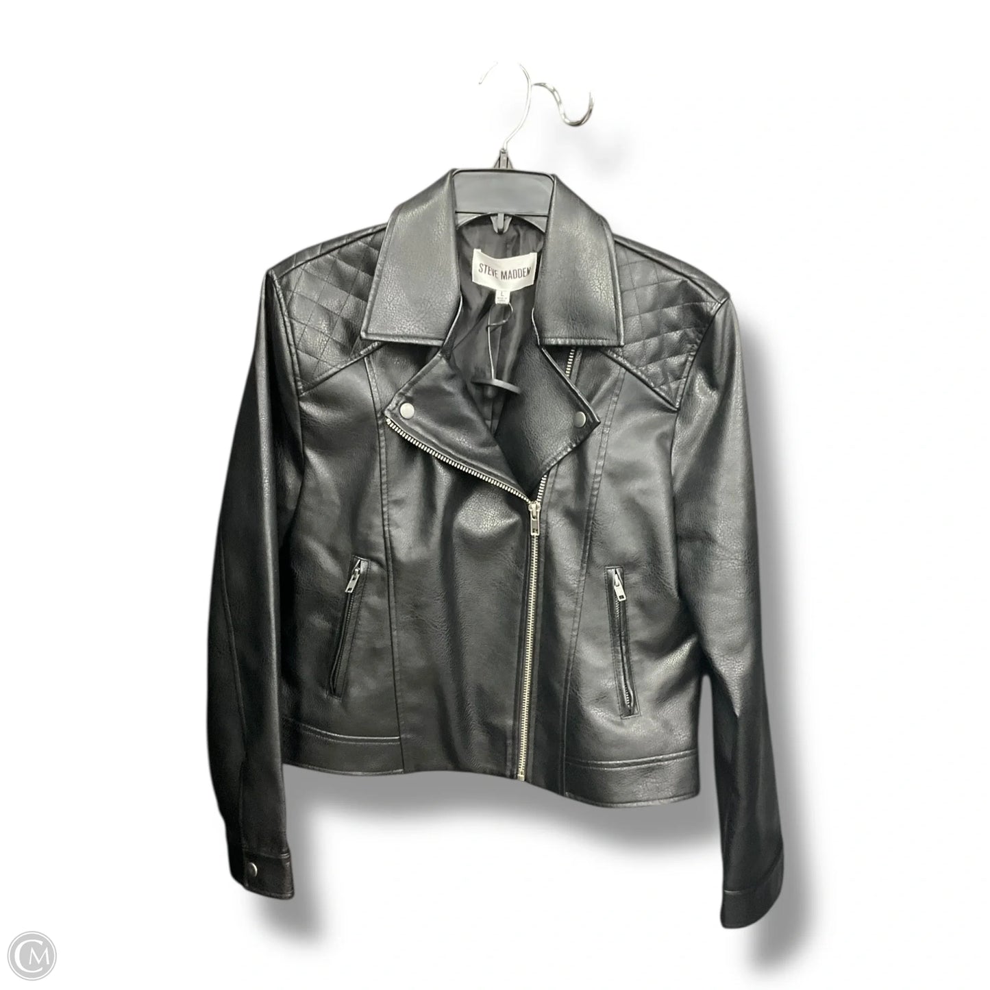 Jacket Moto By Steve Madden In Black, Size: L