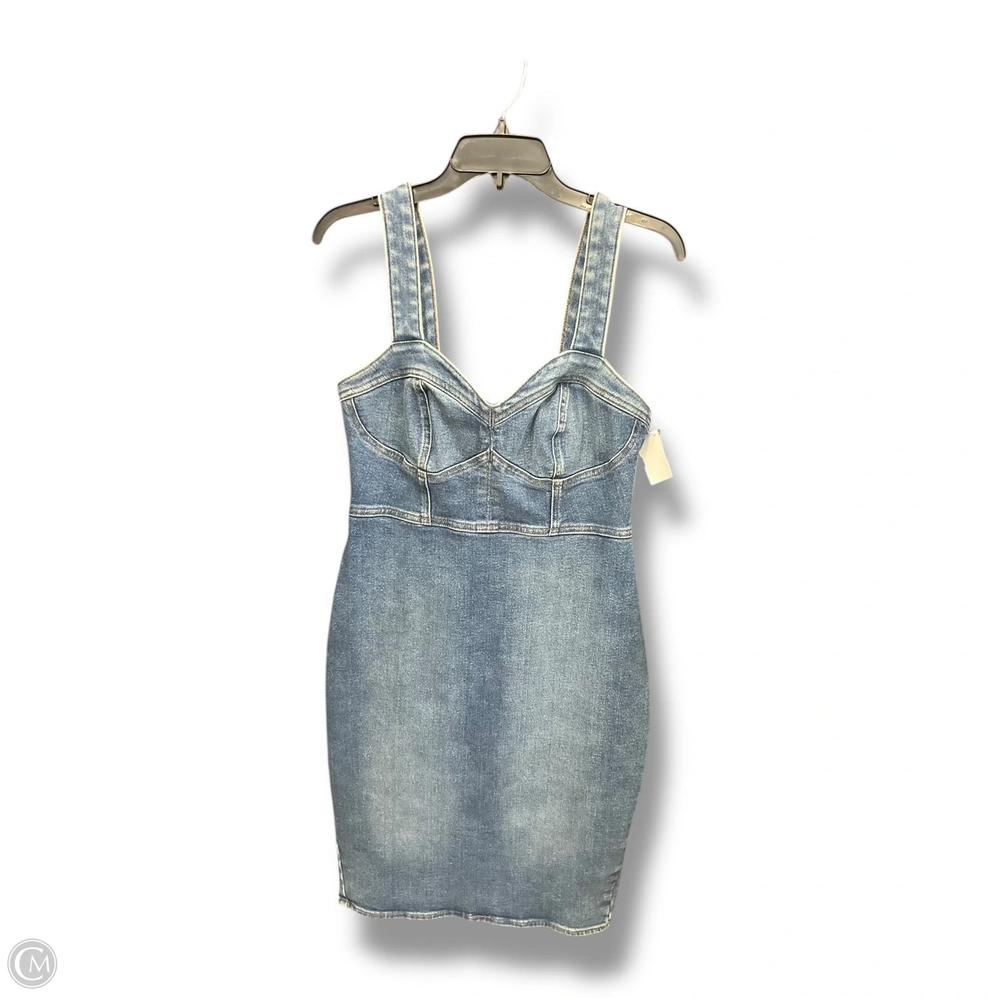 Dress Casual Midi By Express In Blue Denim, Size: M