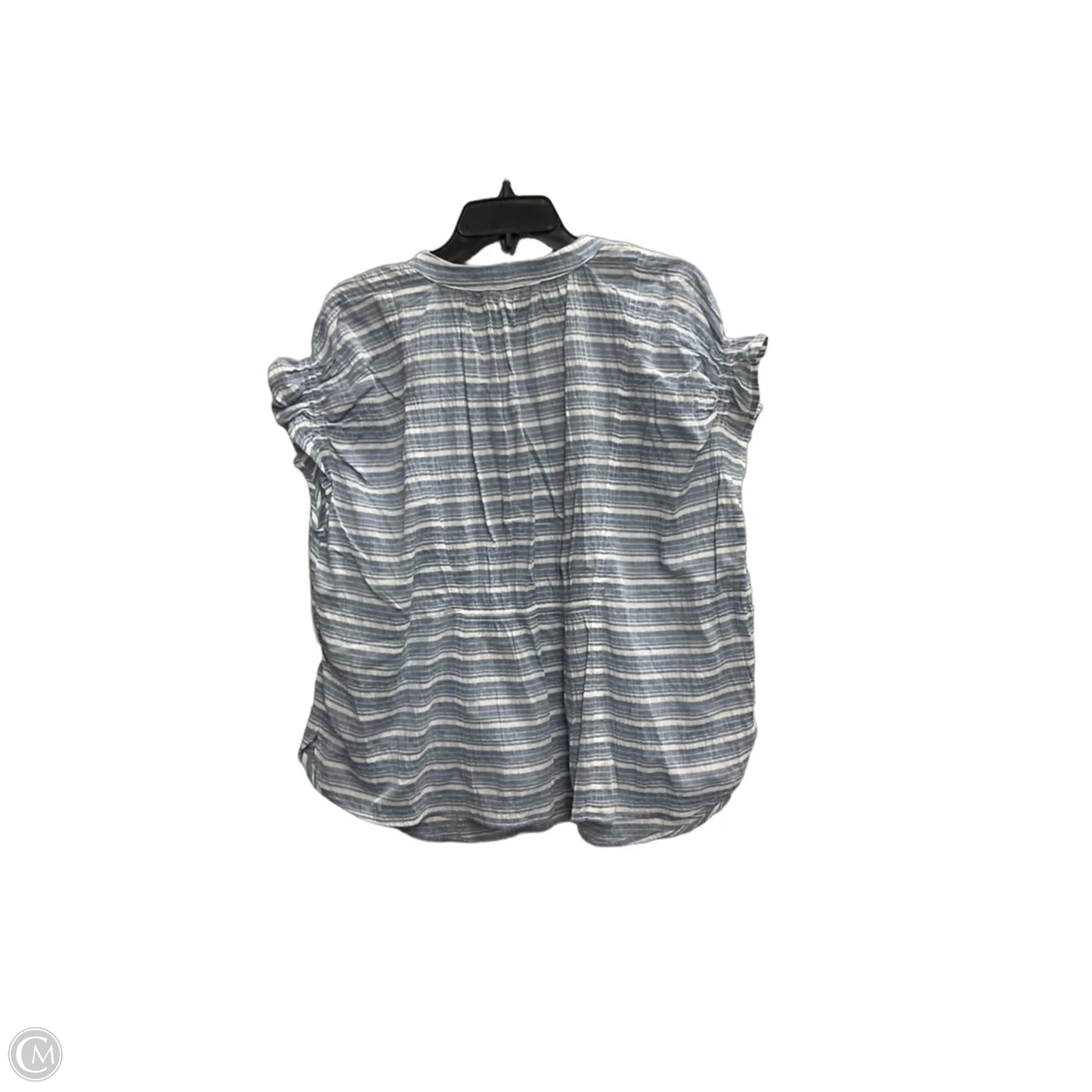 Top Short Sleeve By Pilcro In Blue & White, Size: 1x