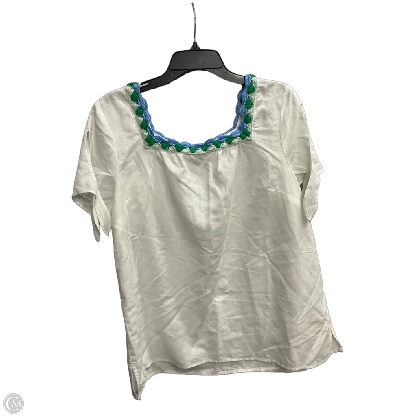 Top Short Sleeve By Talbots In Blue, Size: 1x
