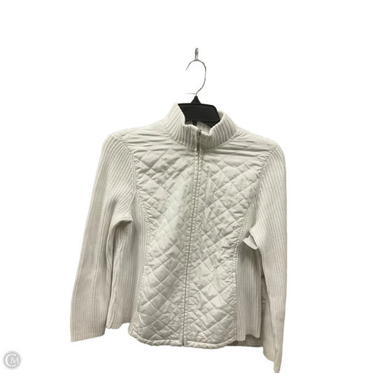 Athletic Jacket By Croft And Barrow In White, Size: Sp