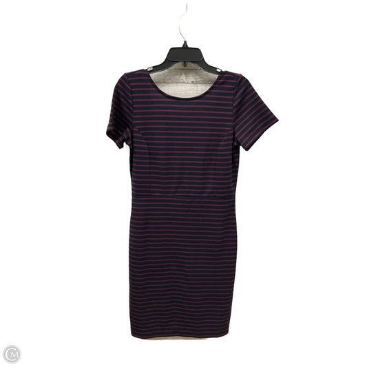 Dress Casual Midi By Banana Republic In Striped Pattern, Size: M