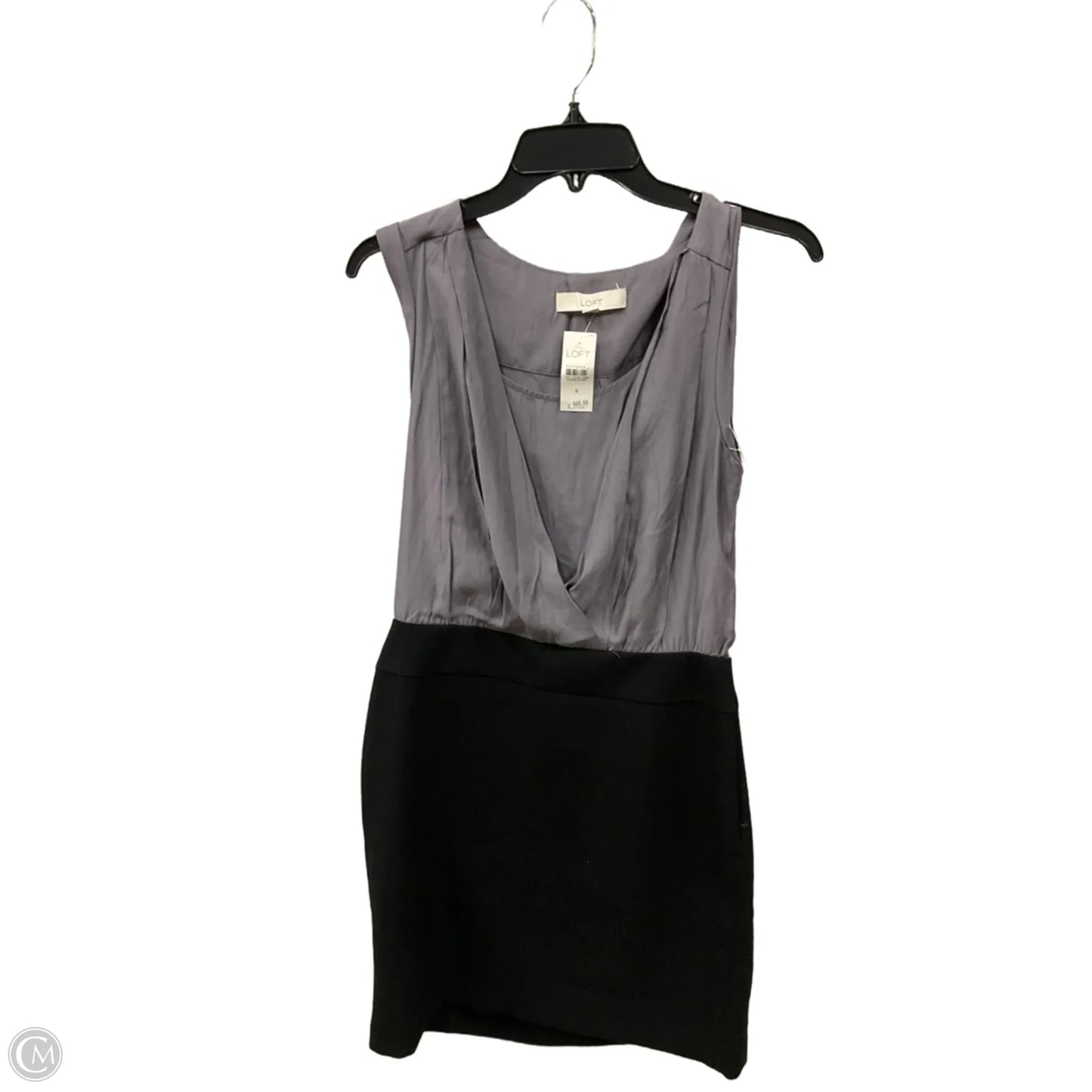 Dress Work By Loft In Black & Silver, Size: M