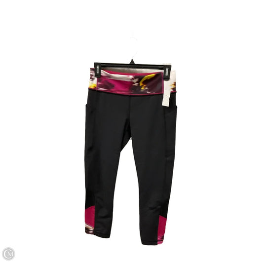 Athletic Leggings By Lululemon In Black & Pink, Size: S