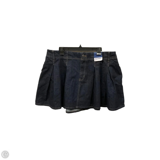 Skirt Mini & Short By Old Navy In Blue Denim, Size: 16