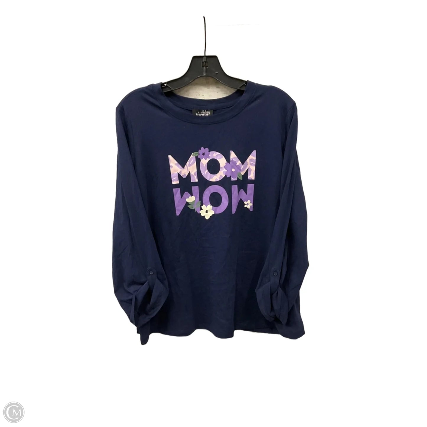 Top Long Sleeve Basic By Clothes Mentor In Blue, Size: Xxl