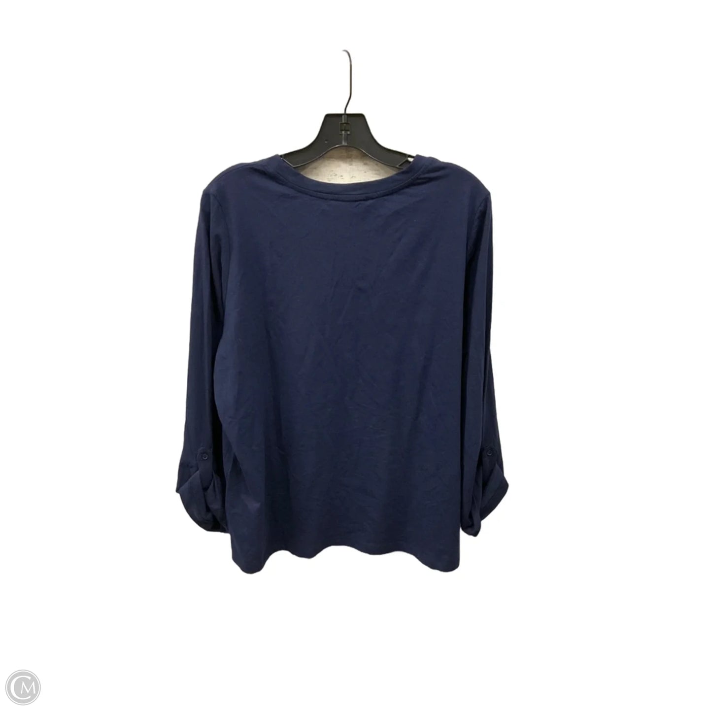 Top Long Sleeve Basic By Clothes Mentor In Blue, Size: Xxl