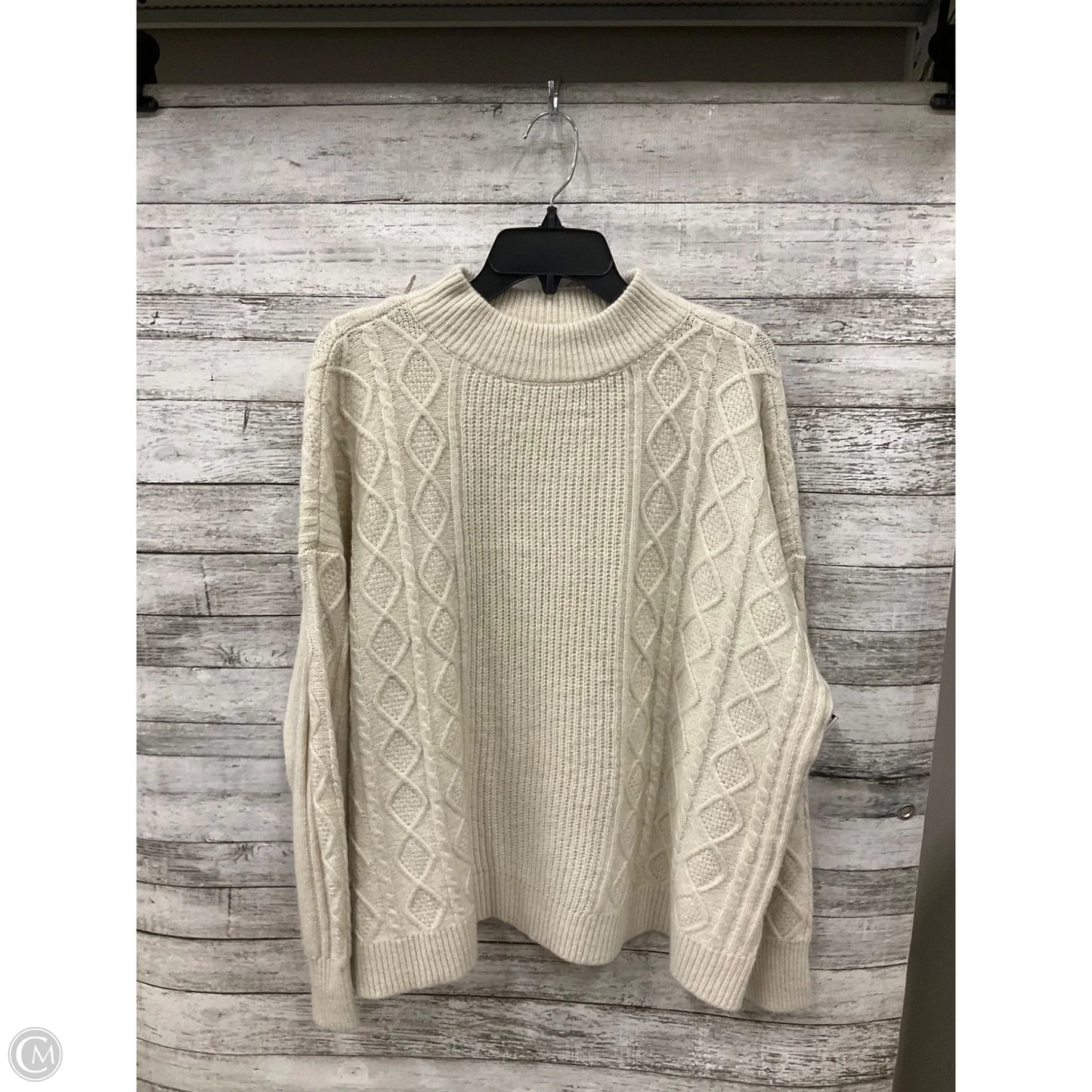Sweater By Express In Cream, Size: Xl